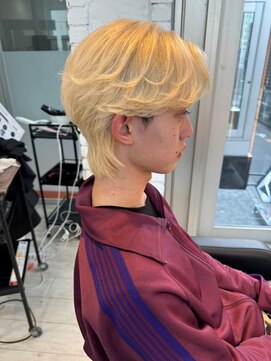 ダブル(W) メンズ/韓国カルマウルフ/ハニーブロンド