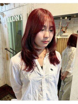 トロニー(TLONY) ブリーチなしWカラー/エクステごとカラー/ミディアムレイヤー