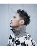 メンズアップバングショート