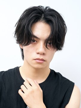 ロンドリメゾン 原宿(Lond re Maison.) men's/メンズ/刈り上げセンターパート/ブルーブラック/原宿