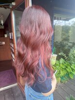 ナンバーエイト(number eight)&nbsp;韓国風巻き＊チェリーレッド＊ツヤ髪ロング＊大人可愛い