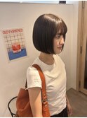 ハンサムショート50代髪型ミディアムヘアミニボブパーマ前髪