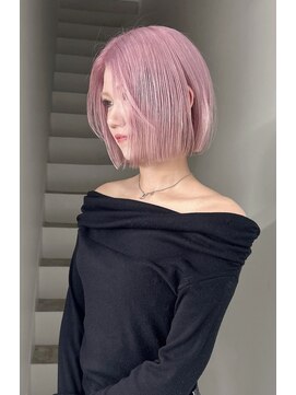 サイ(sai) xカット//ホワイトグレージュ/レイヤーカット/チェリーブラウン