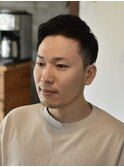 短髪爽やかアップバング【メンズカット/倉敷/中島/美容院/理容】