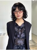 ボブパーマニュアンスパーマ前髪パーマドライパーマ　担当桜桃