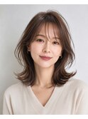 ミディアムレイヤー　白髪ぼかし　白髪染め　40代50代60代