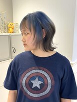 ニューヨークニューヨーク なんば道頓堀店(NYNY)&nbsp;ルーツカラー/アイスブルー/ハッシュウルフカット