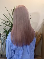 ラニヘアサロン(lani hair salon)&nbsp;ピンクグレージュ/暖色カラー/透け感カラー/ハイトーン/レイヤー