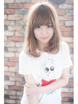 ライリー(riley) riley大人かわいいナチュラルワンカールふわミディ