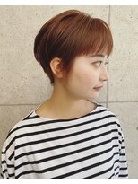 ア セカンド 清藤美容室第弐號(a sekand)&nbsp;[a sekand]ショートスタイルのアプリコットオレンジカラー