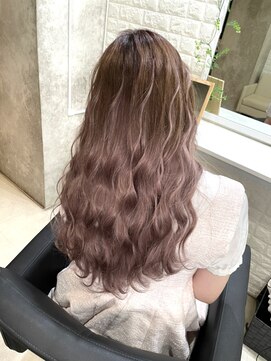 ニノ(nino) 【NINO】パープルグレージュグラデーション/シールエクステ