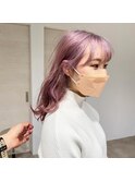 パープルピンクブリーチ×レイヤーロング