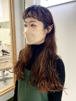 イノセントヘア(innocent.hair)&nbsp;ロング　ハイライト　グラデーションカラー　オレンジ