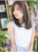 大人可愛いダークグレージュタイトストレートc5川口20代30代40代