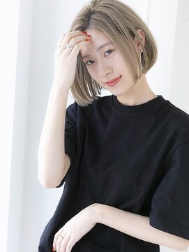 プライズ 錦糸町北口店(prize) ホワイトベージュカラー/ワンレンボブ/前髪なし錦糸町