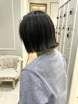 ネオリーブギンザ 銀座店(Neolive GINZA) ブルーブラック　ブリーチハイライト　【銀座】福田