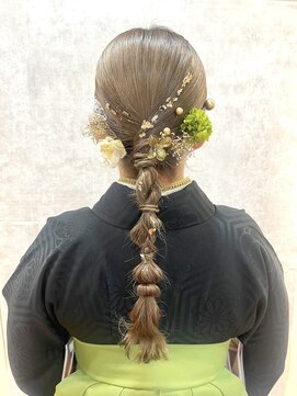 スタイル 横浜(STYLE) 横浜／ヘアアレンジ／ハーフツイン／編みおろし