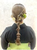 横浜/ヘアアレンジ/ハーフツイン/編みおろし