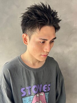 ザ マイル(The mile) アップバングフェードメンズカットショートスタイル