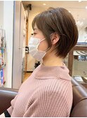 大人綺麗なショートヘア/ココアブラウン