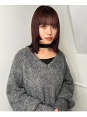 秋先取りワインレッド