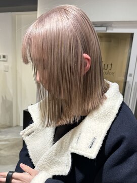 ムク 横浜店(muku) ミルクティーベージュダブルカラーケアブリーチハイライトカラー