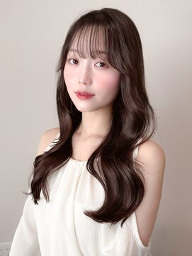 レア 表参道(L'ea) 大人ガーリー ダークアッシュ似合わせカットミディアムレイヤー