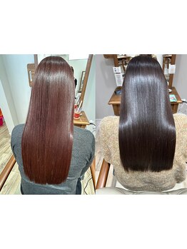 髪質改善に特化したサロンで、ダメージを抑えるだけでなく、髪質そのものを改善し、色も艶もより美しく―。