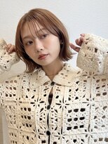 グリーンミドル(GREEN middle)&nbsp;ボブ/外ハネボブ/ボブアレンジ/ピンクベージュ/透明感カラー