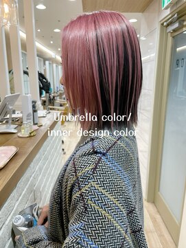 ループ(LOOP) デザインカラー/アンブレラ×インナーカラー/ピンク