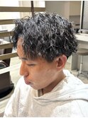 刈り上げセンターパート/波巻きツイストスパイラル/西長堀☆