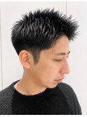 メンズソフトツーブロックビジネス清潔感センターパート
