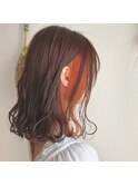 ちらちらインナーカラー / ロブヘアー