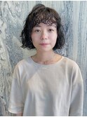 マロンベージュ/かきあげロング／円形/卵型／逆三角