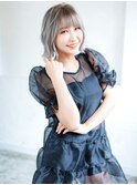 『ROWEN』ショートボブ×プラチナグレージュ×イルミナ