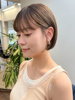 トレス(TRESS)&nbsp;ミニボブ　ボブ　オリーブベージュ　ブリーチなし　原宿　表参道