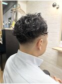メンズツーブロックパーマヘア