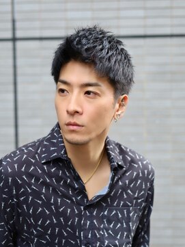 アルマ(ALMA) 大人髪ジェットモヒカン黒髪ツイストパーマ刈り上げツーブロック