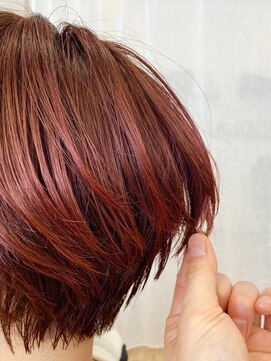 クロト(Clotho) レッドカラー/イヤリングカラーダブルカラーブリーチ白髪染め