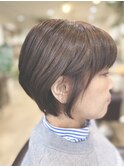 まるみ＆襟足スッキリ大人垢抜けショートボブ