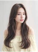 ロングレイヤー　韓国　20代30代　ロングヘアヘア