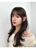 前髪顔まわり韓国ヘアレイヤーカットサイドバンク2wayバンク韓国