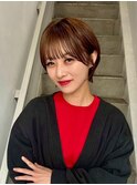 ショートカット/髪質改善縮毛矯正白髪ぼかしレイヤーカラーボブ