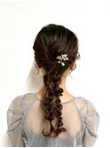 結婚式参列に♪/お呼ばれヘア/おとなっぽヘア/ゆるふあ/編み込み