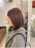 細かめハイライトで上品ピンクヘア