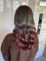 ジュリアンマーラ(Julien Mara) ピンクグラデ-ション/透明感×暖色/大人フェミニン/秋冬スタイル