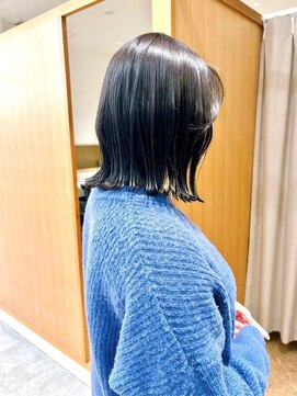 セイドット オモテサンドウ(Say. omotesando) Say.外ハネボブくびれボブひし形ボブオリーブグレー暗めカラー