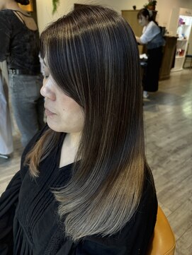 ジャストビューティ ルフレ 金沢八景店(Just Beauty Rufure) バレイヤージュ/グレージュ/ブリーチカラー