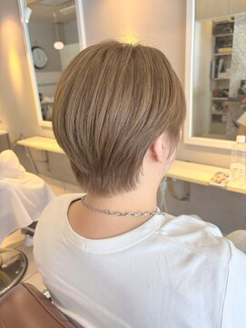 モップス 富岡店(MOPS) ミルクティーベージュ×ブリーチ無しダブルカラー