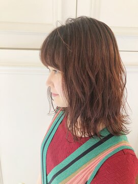 ネオリーブカフ 鶴ヶ峰店(Neolive caff) 大人気無造作セミディ×チェリーブラウン